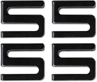 Alera SW59SHBL Wire Shelving S Hooks, Metal, Black, 4 Hooks/Pack