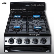 Summit Appliance Black / 2.3 cubic_feet / 1 Freestanding Ranges
