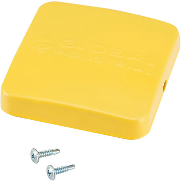 Replacement Steel Cap for Guard Rail Posts by Global Industrial – Steel, Yellow, Model RP708162