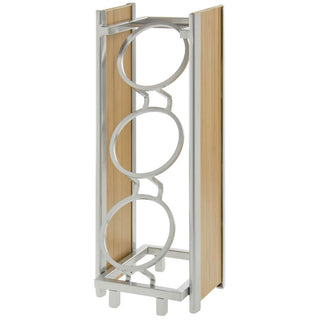 Eco Modern Cylinder Holder by CAL-MIL – 17"L x 8"W, Metal, Bamboo, Model 1283