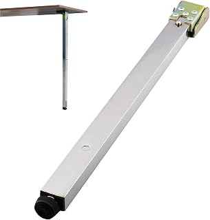 Adjustable Stainless Steel Folding Table Legs 30-150cm Height Retractable Fur Feet for Bar Coffee Table DIY Projects Metal Support (Silver Thickness)