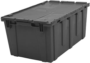 Orbis Grey Plastic FliPak® Stack-N-Nest Storage Tote With Lid - 27"L x 17"W x 12 3/4"D