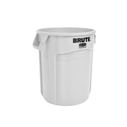 BRUTE Heavy-Duty Round Trash/Garbage Can by Rubbermaid Commercial Products – 10 Gallon, 38.0 liters, Low Density Polyethylene, White, Model FG261000WHT
