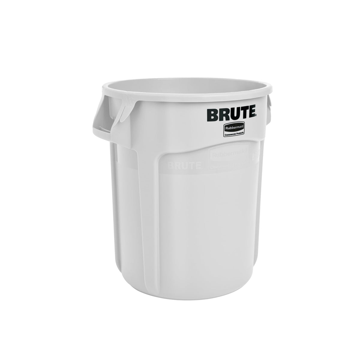 BRUTE Heavy-Duty Round Trash/Garbage Can by Rubbermaid Commercial Products – 10 Gallon, 38.0 liters, Low Density Polyethylene, White, Model FG261000WHT