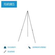 1MV - Instant Easel by MasterVision – 61.5 inches, Alloy Steel, Black