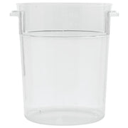 22 qt Plastic Food Container Round Clear - 13 3/4" Dia x 15" D by HUBERT – 22.0 quarts, Polycarbonate (PC), Clear, Model 10077838186319