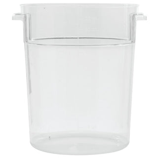 22 qt Plastic Food Container Round Clear - 13 3/4" Dia x 15" D by HUBERT – 22.0 quarts, Polycarbonate (PC), Clear, Model 10077838186319
