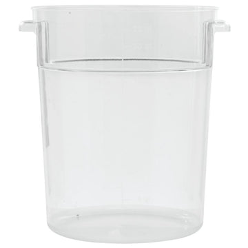 22 qt Plastic Food Container Round Clear - 13 3/4" Dia x 15" D by HUBERT – 22.0 quarts, Polycarbonate (PC), Clear, Model 10077838186319