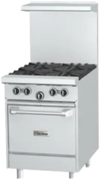 U Series 24" Gas Restaurant Range with (2) by Garland – 24 inches, Stainless Steel, Stainless-Steel, Model U24-2G12L