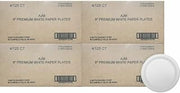 AJM Packaging CP9AJCWWH14 9" Heavy Duty Coated Plate, Premium White FOODSERVICE, 4/125 PER CASE, Paper, White (Pack of 500)