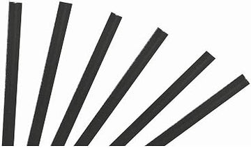 Black Paper Twist Ties - 4"L x 5/32"W, 2000 per Box
