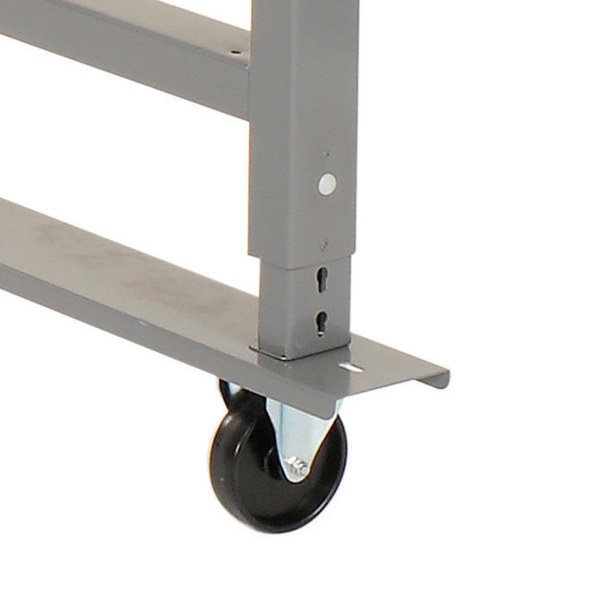 Adjustable Height Mobile Workbench by Global Industrial – 30"L x 60"W x 4.5"H, Maple, Gray, Model 183987A