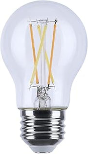 Satco S12163 4.5W LED A15 Bulb, Warm Dimming 3000K-2000K, 450 Lumens, 90 CRI, 40W Replacement, Clear Glass, E26 Medium Base, Enclosed Fixture Rated, Dimmable, 120 Volt (6 Pack)