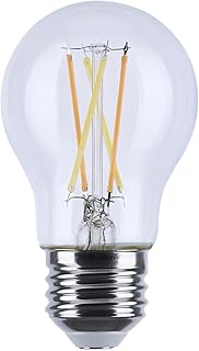 Satco S12163 4.5W LED A15 Bulb, Warm Dimming 3000K-2000K, 450 Lumens, 90 CRI, 40W Replacement, Clear Glass, E26 Medium Base, Enclosed Fixture Rated, Dimmable, 120 Volt (6 Pack)