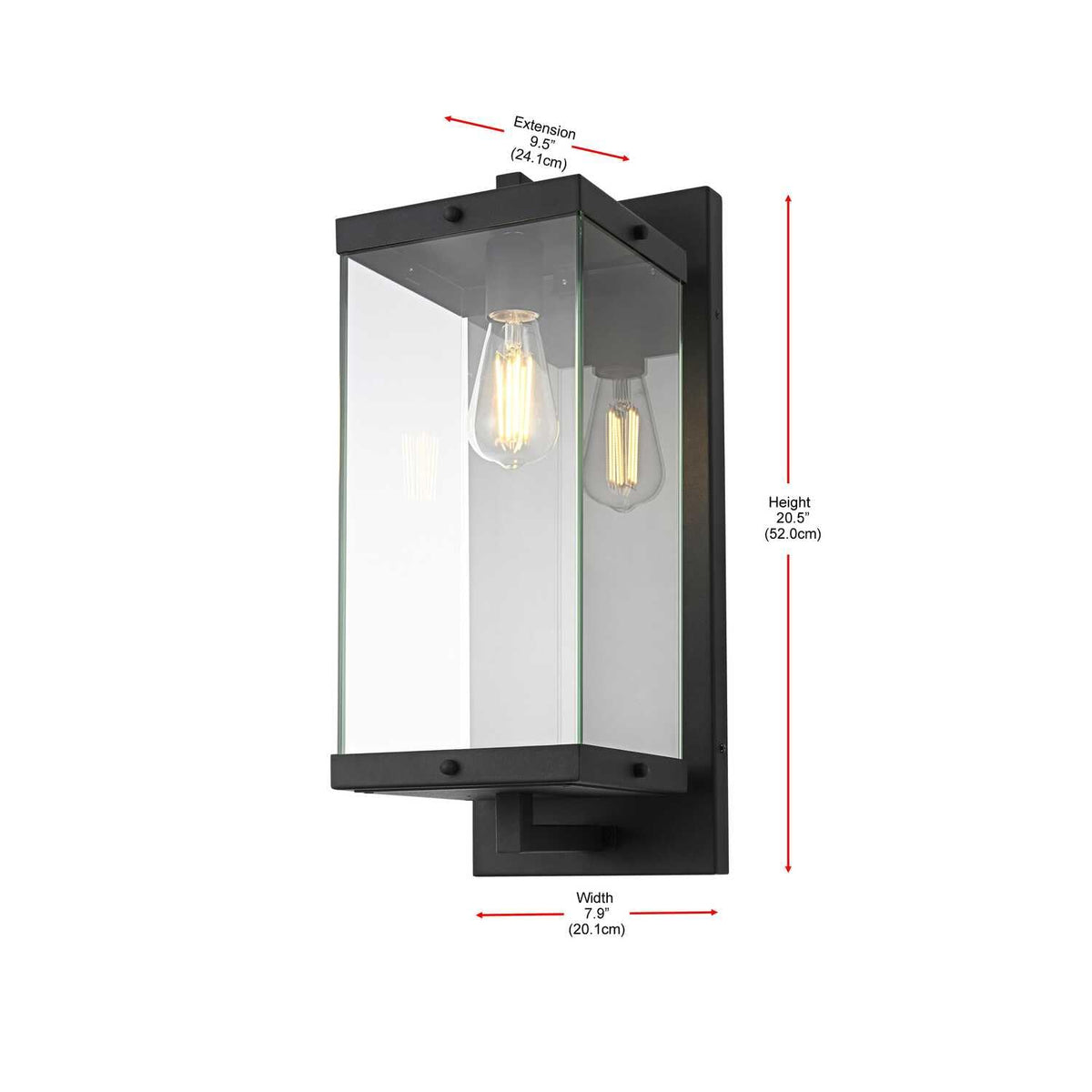Julien One Light Outdoor Wall Sconce Black by Lighting Design – Iron, Black