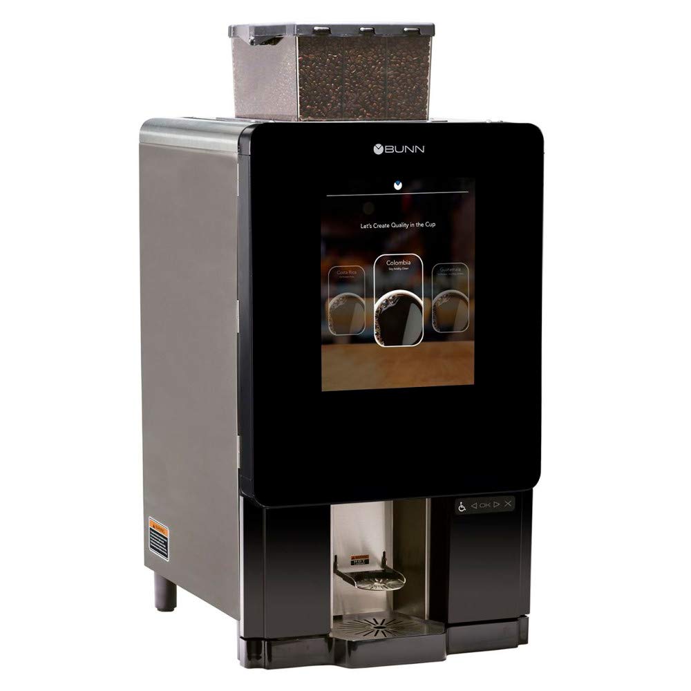 Sure Immersion Model 312 Bean to Cup Coffee Brewer by Bunn – 1.0 cups, Stainless Steel, Stainless/Black, Model 44400.0200