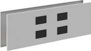 Interion Modular Partition Raceway Power Kit with Data for Desktop Raceway, 24"W
