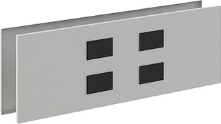 Interion Modular Partition Raceway Power Kit with Data for Desktop Raceway, 24"W
