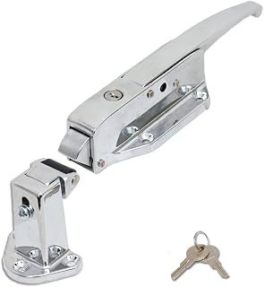 Kason K58C Series Walk-in Safety Chrome Latch Complete Set with Key (Select Offset from Flush to 2-1/2") (Offset - 3/4" to 1-1/2")