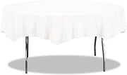 Creative Converting 923272 Table Covers, Round, Tissue/Plastic, 82-Inch dia, 12/CT, White