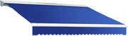Awntech 20-Feet Destin LX with Hood Right Motor/Remote Retractable Acrylic Awning, 120-Inch Projection, Blue