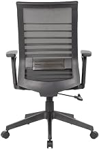 Mesh Task Chair with Adjustable Arms, Ergonomic Computer Chair for Home Office or Work with Nylon Base and Dual-Wheel Casters