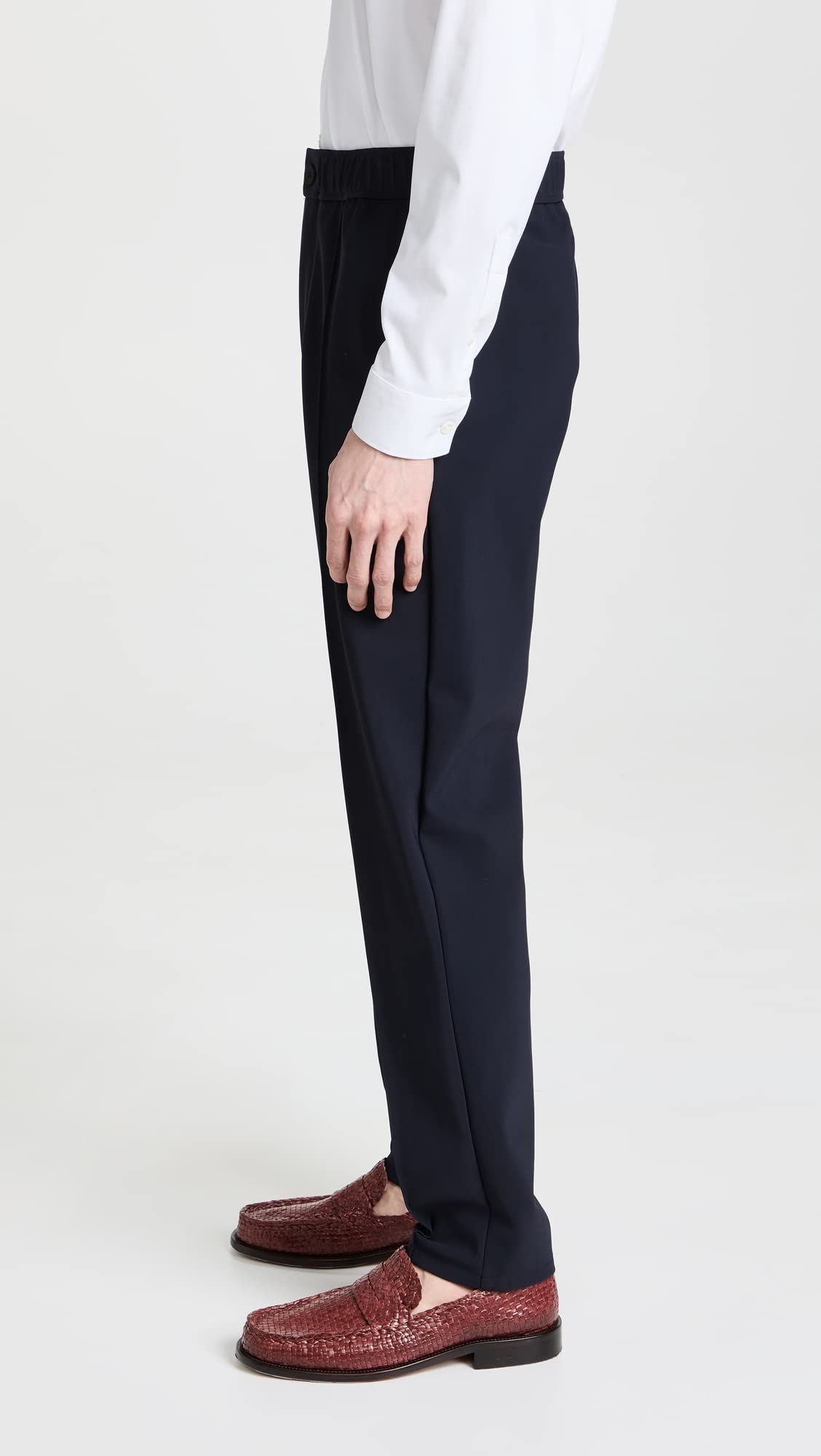 Men's Curtis Drawstring Precision Ponte Pants by Theory – 36, Polyester, Baltic, Model L0197218