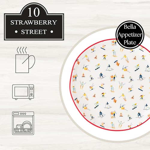10 Strawberry Street Skiers / 6" / Traditional Appetizer Plates