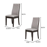 Polyester Upholstered Dining Chairs Set of by Furnifact – Upholstered, Grey, Pack of 2