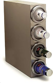 Carlisle FoodService Products 38884G Stainless Steel 18-8 Square Cabinet with 4 Cups Dispenser, 25" Length x 7" Width x 29-1 8" Height