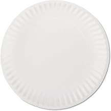 Market PRO AJM Round Uncoated Plate White, 9" Diameter, Paper | 1000/Case