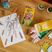 Crayola 24 Count (Pack of 2) / Almond, Golden, Rose / Fine Line Coloring Pens & Markers