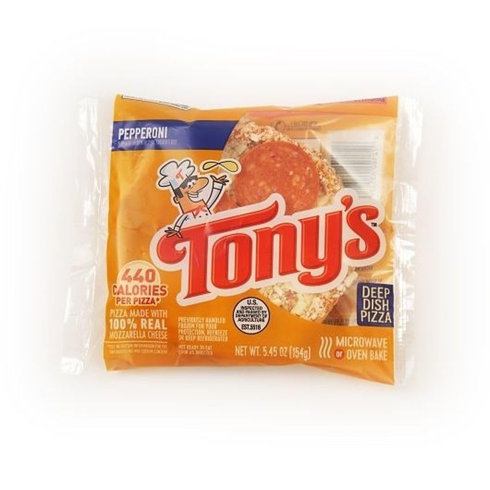 Tonys Pepperoni Par Baked Pizza by Schwans – 6.25 Ounce (Pack of 24), Pack of 24