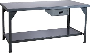 Durham Heavy Duty Steel/Iron Workbench with Drawer, DWB-3048-177-95, 4000 lbs Capacity, 30" Length x 48" Width x 34" Height