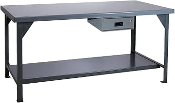 Durham Heavy Duty Steel/Iron Workbench with Drawer, DWB-3048-177-95, 4000 lbs Capacity, 30" Length x 48" Width x 34" Height