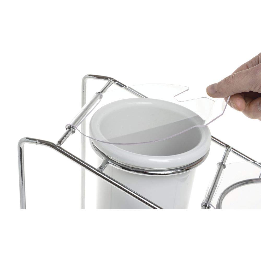 3-Tier Utensil Holder - Chrome by HUBERT – Carbon Steel, Grey, Model 52293+73128