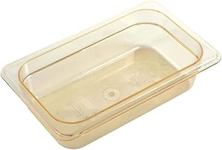 Cambro 1/4 GN High Heat Food Pan, 2 1/2" Deep, Amber, 42HP-150