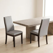 Polyester Upholstered Dining Chairs Set of by Furnifact – Upholstered, Grey, Pack of 2