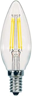 Satco S9961 Candelabra Light Bulb in Light Finish, 3.88 inches