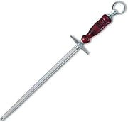 Victorinox Honing Steel 14-Inch Round Fine Cut, Dark Wood Handle, Brown