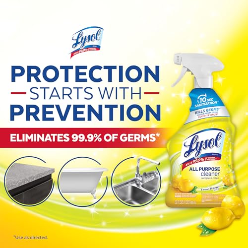 Lysol 32 Fl Oz (Pack of 4) / Lemon Breeze / 1 All-Purpose Cleaners