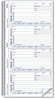 Rediform Memo Style Phone Message Book - 400 Sheet(s) - Spiral Bound - 2 Part - Carbonless - 11" x 5.75" Sheet Size - 1Each