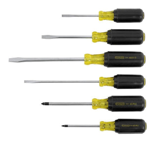 6 Piece Vinyl Grip Pro Screwdriver Set by STANLEY – One Size, Blend, Multi, Model 66-565