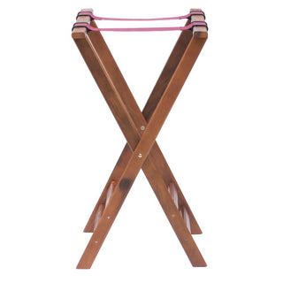 Tray Stand with Solid Legs Dark Walnut Wood - 31" H by HUBERT – Wood, Walnut, Model TS-2