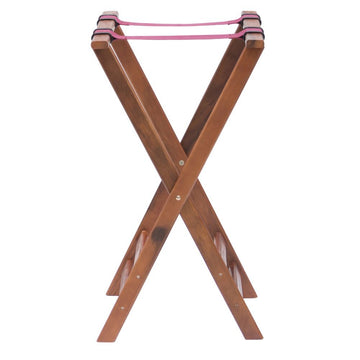 Tray Stand with Solid Legs Dark Walnut Wood - 31" H by HUBERT – Wood, Walnut, Model TS-2
