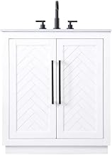 ELEGANT Kitchen and Bath 30 inch Single Bathroom Vanity in White