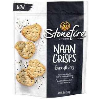 Authentic Flatbreads Naan Crisps by Stonefire – 6 Ounce (Pack of 12), Pack of 12