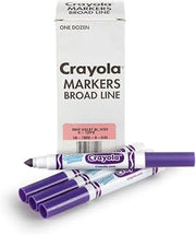 Crayola Washable Markers - Violet Purple (12ct), Kids Broad Line Markers for Classrooms & Teachers