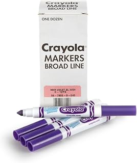 Crayola Washable Markers - Violet Purple (12ct), Kids Broad Line Markers for Classrooms & Teachers