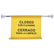Closed for Cleaning Sign and Pole by HUBERT – Iron, White, Model 320212/320210